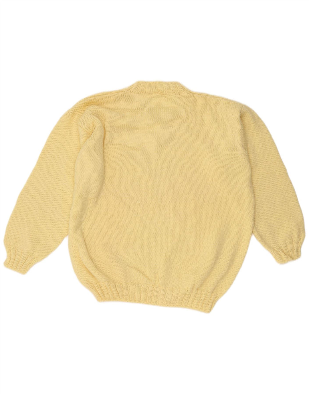 Vintage Herren V-Ausschnitt Pullover Pullover Groß Gelb