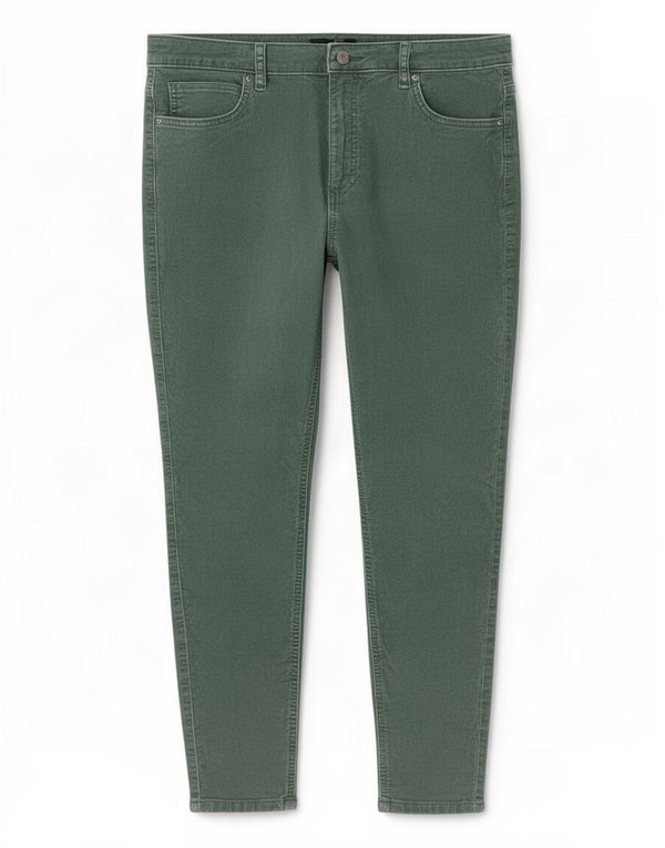 Marks & Spencer Damen Crop Skinny Cordhose UK 18 XL W36 L26 Grün