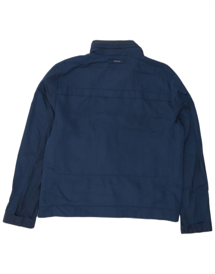Calvin Klein Herren Bomberjacke UK 42 XL Marineblau Polyester