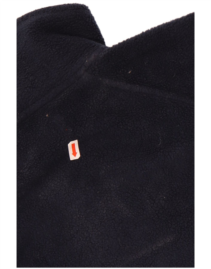 Kappa Herren-Fleecepullover mit Reißverschluss am Hals, mittleres marineblaues Polyester