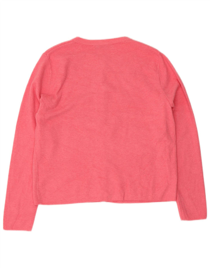 Zara Damen-Cardigan-Pullover UK 14 Large Pink Modal