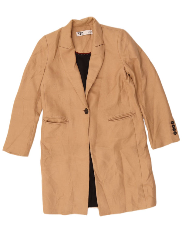 Zara Damen-Blazer in Übergröße, Gr. 10, Größe S, Beige