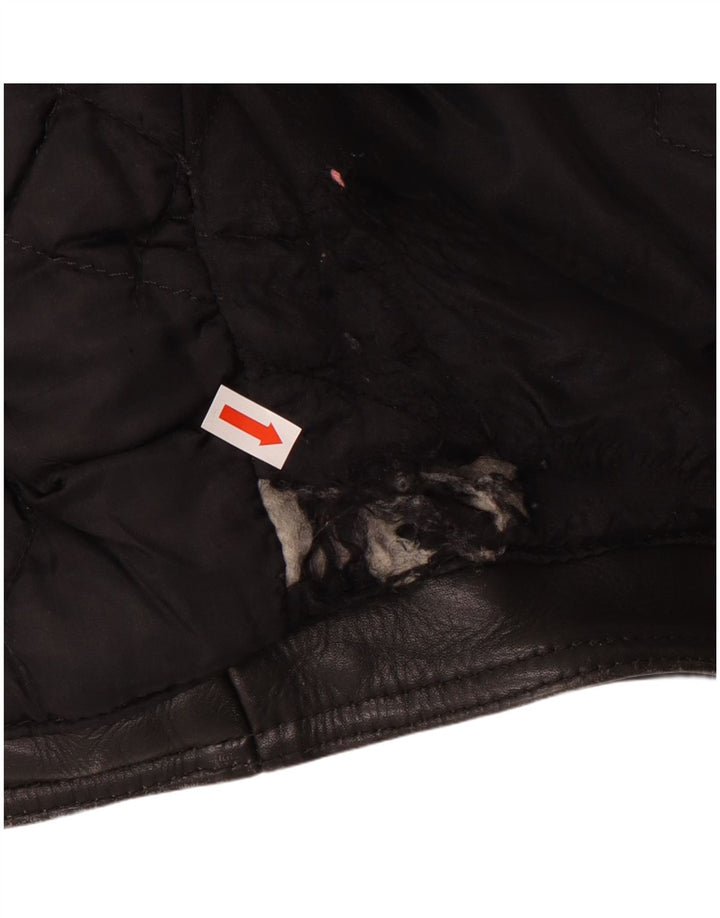 Garibaldi Herren-Motorrad-Leder-Racer-Jacke, EU 40, mittelschwarz