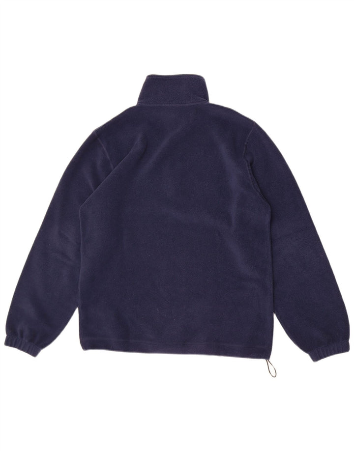 Diadora Herren-Fleecepullover mit Reißverschluss am Hals, mittelmarineblaues Polyester