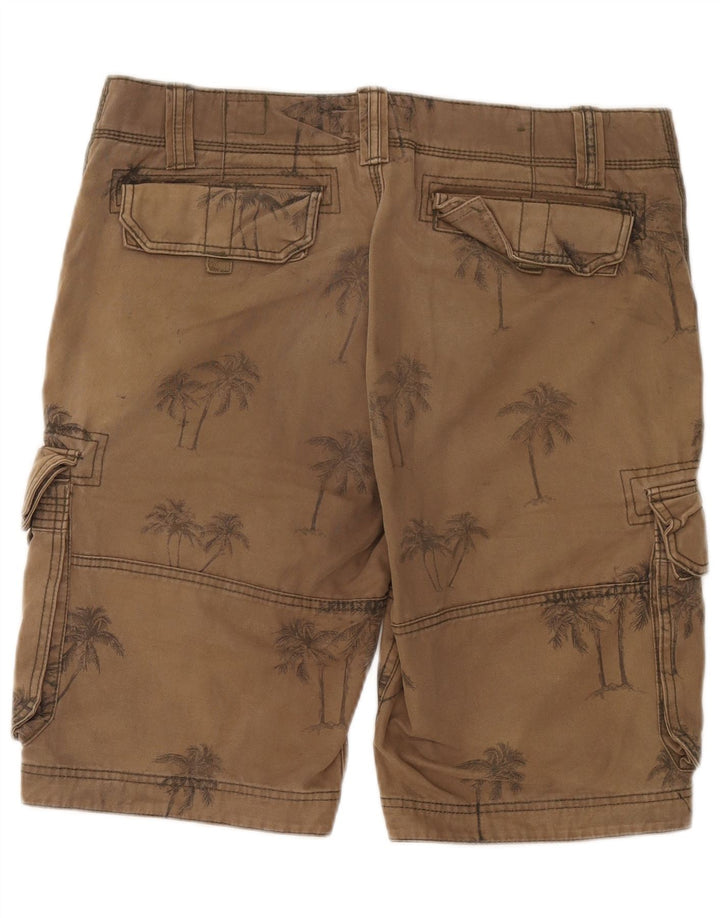 Fat Face Herren-Cargo-Shorts W34, große braune Baumwolle mit Blumenmuster