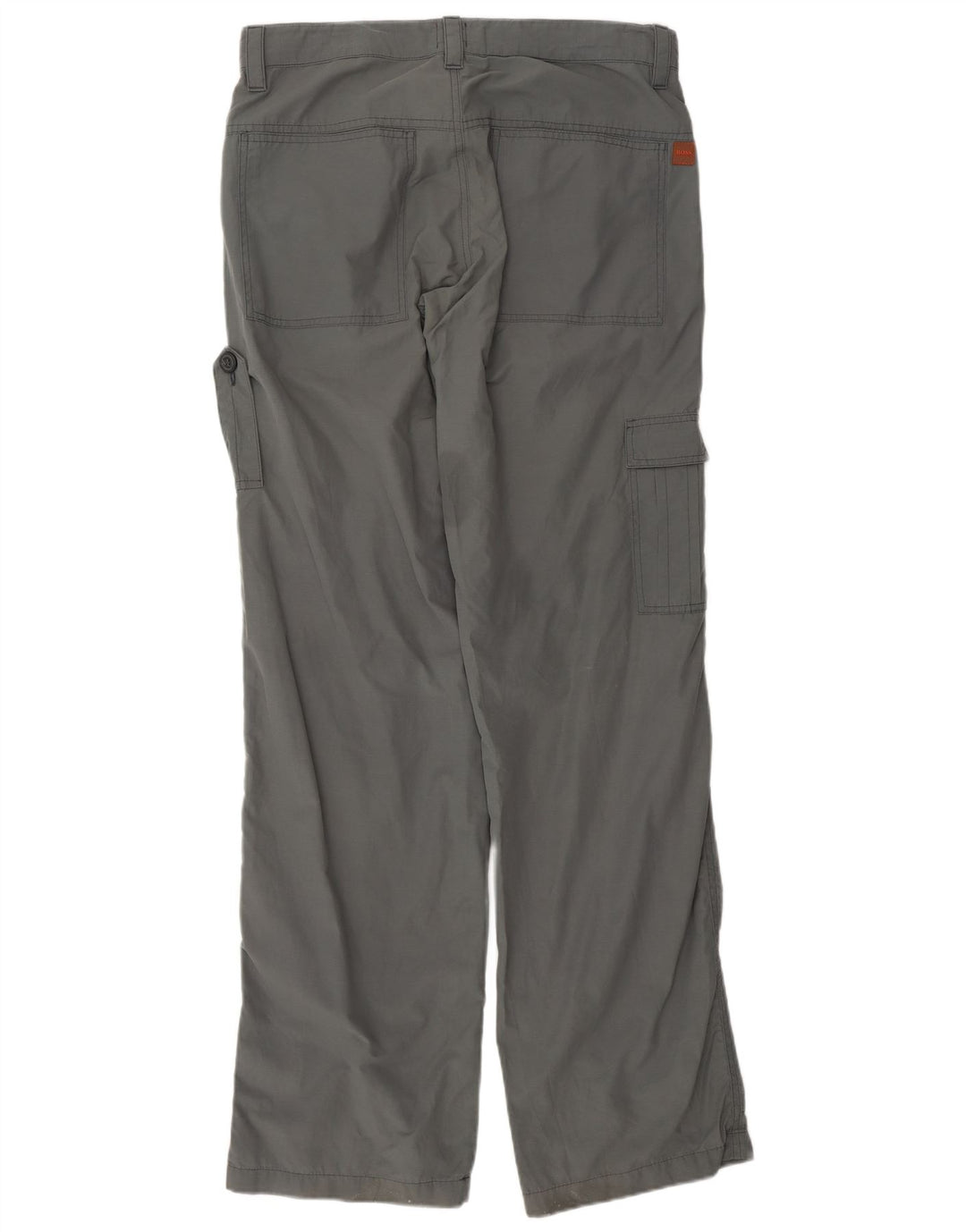 HUGO BOSS Mens Straight Cargo Trousers IT 48 Medium W34 L35 Grey Cotton