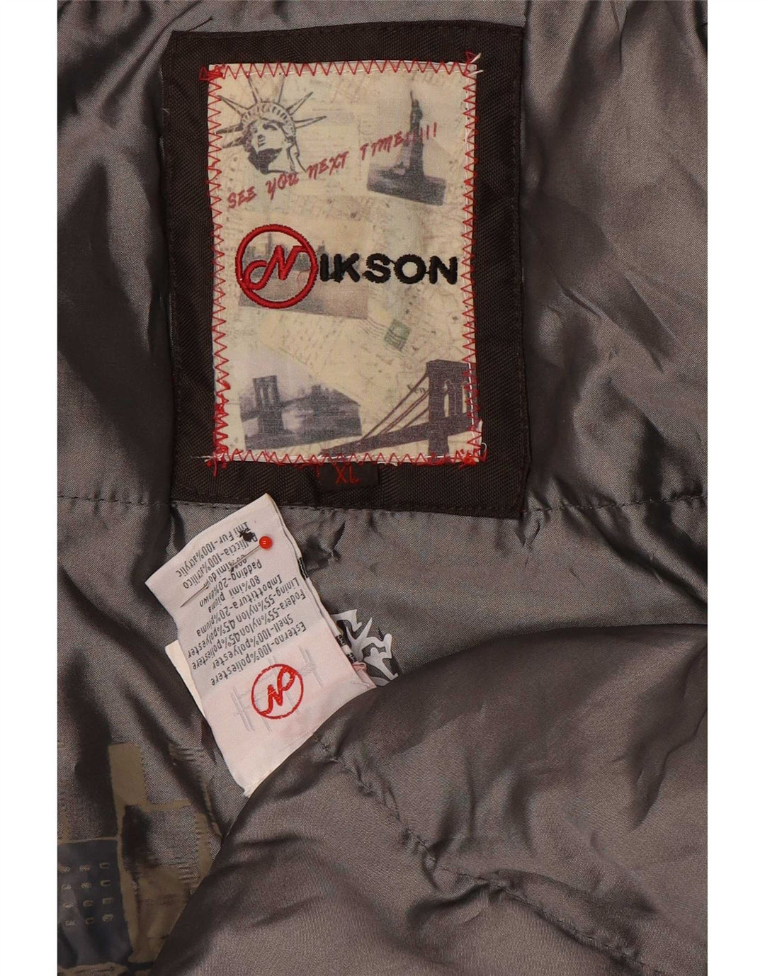 Vintage Herren Wattierte Jacke UK 42 XL Braun Polyester