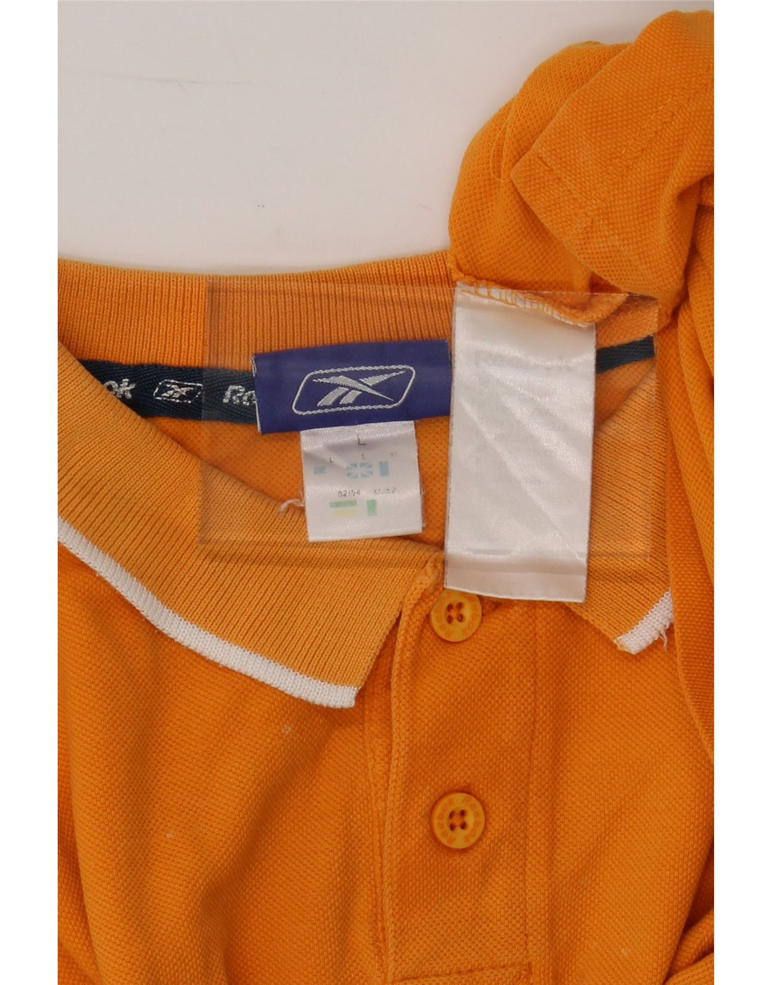 REEBOK Mens Polo Shirt Large Yellow Cotton Vintage Reebok and Second-Hand Reebok from Messina Hembry 