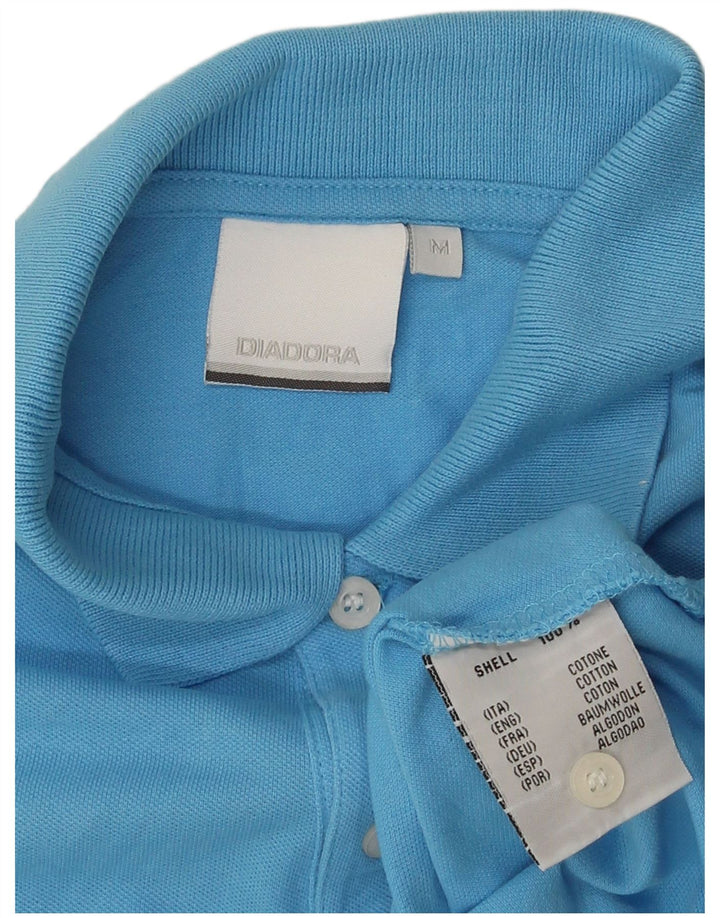 Diadora Herren-Poloshirt aus mittelblauer Baumwolle