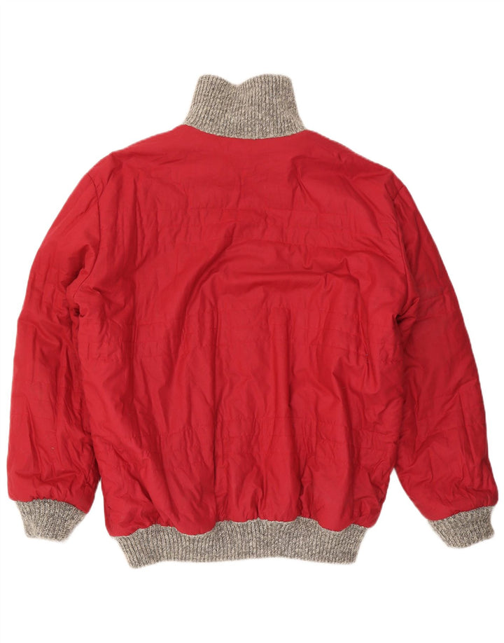 Silvy Herren Strick-Wendejacke UK 40 Large Grau Geometrisch