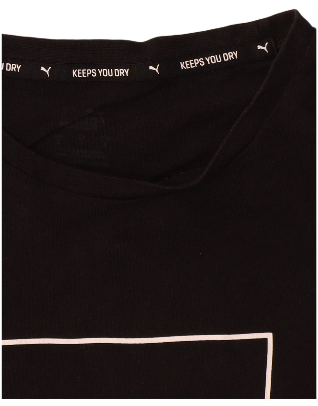 Puma Herren Grafik T-Shirt Top Small Schwarz Baumwolle