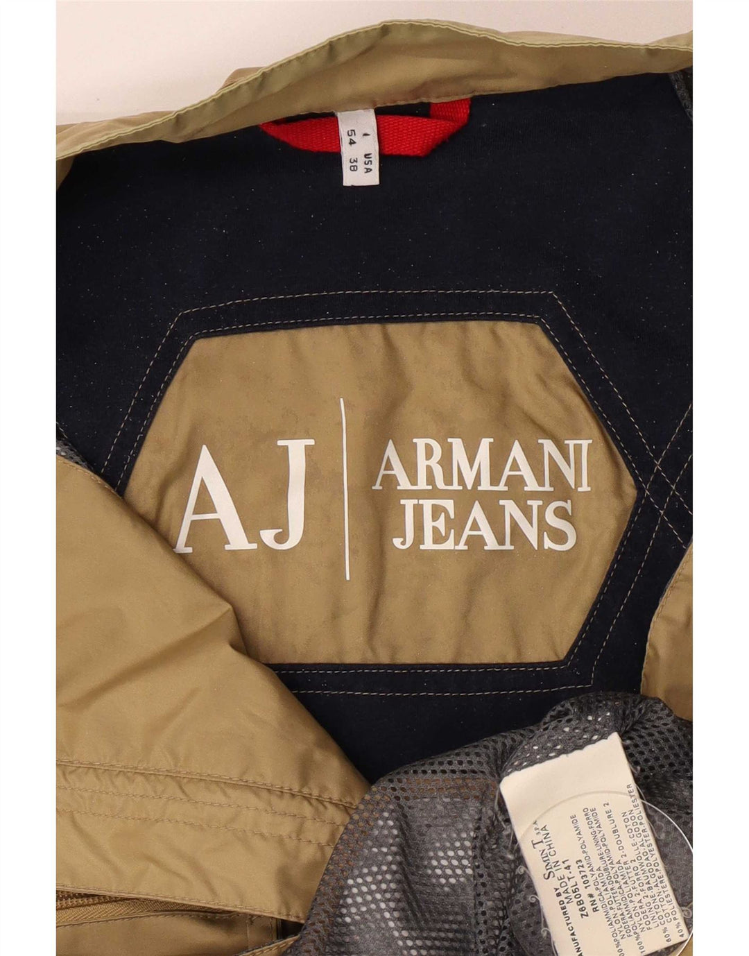 Armani Jeans Herren Utility Jacke IT 54 XL Beige Polyamid