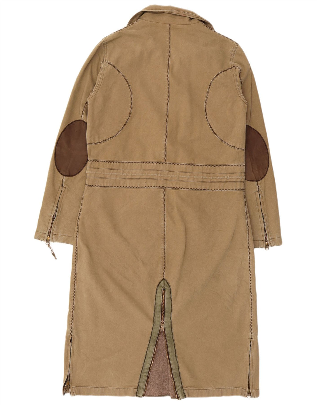 Karen Millen Damenmantel US 6 Mittelbeige Baumwolle