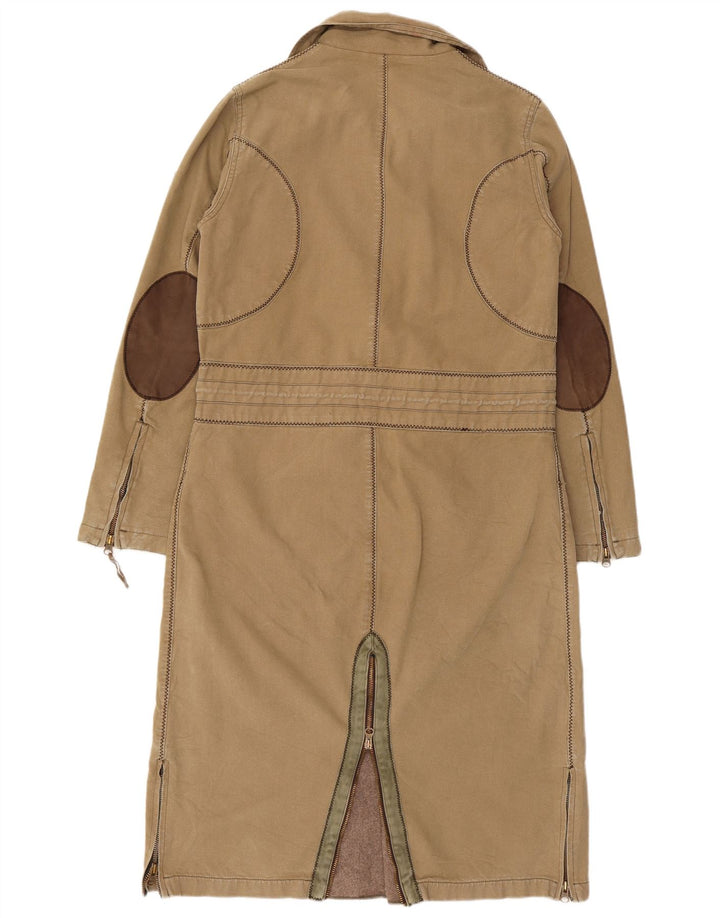 Karen Millen Damenmantel US 6 Mittelbeige Baumwolle
