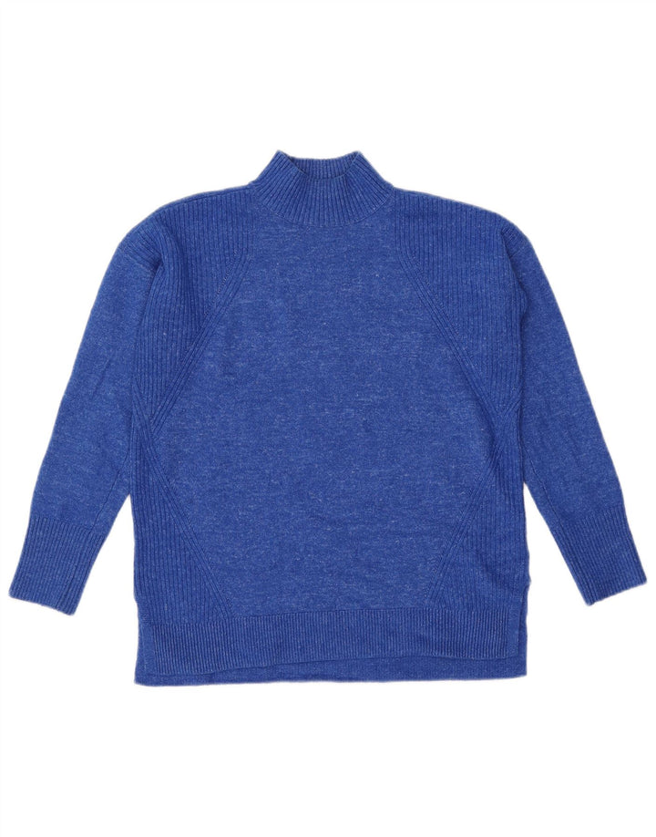 John Lewis Damen-Pullover mit Rollkragen, übergroß, Gr. 8, Blau