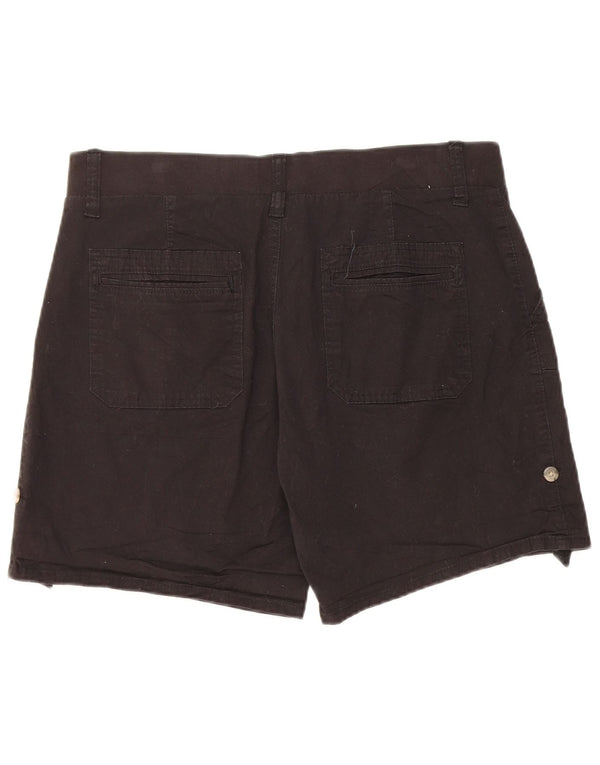LEE Damen Riders Mid Rise Chino Shorts US 14 XL W34 Schwarze Baumwolle