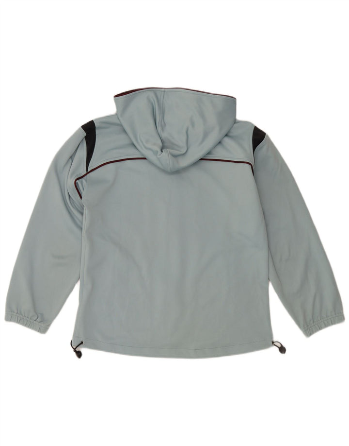 Asics Herren-Trainingsanzug mit Kapuze, Jacke, klein, blau, Farbblock-Polyester