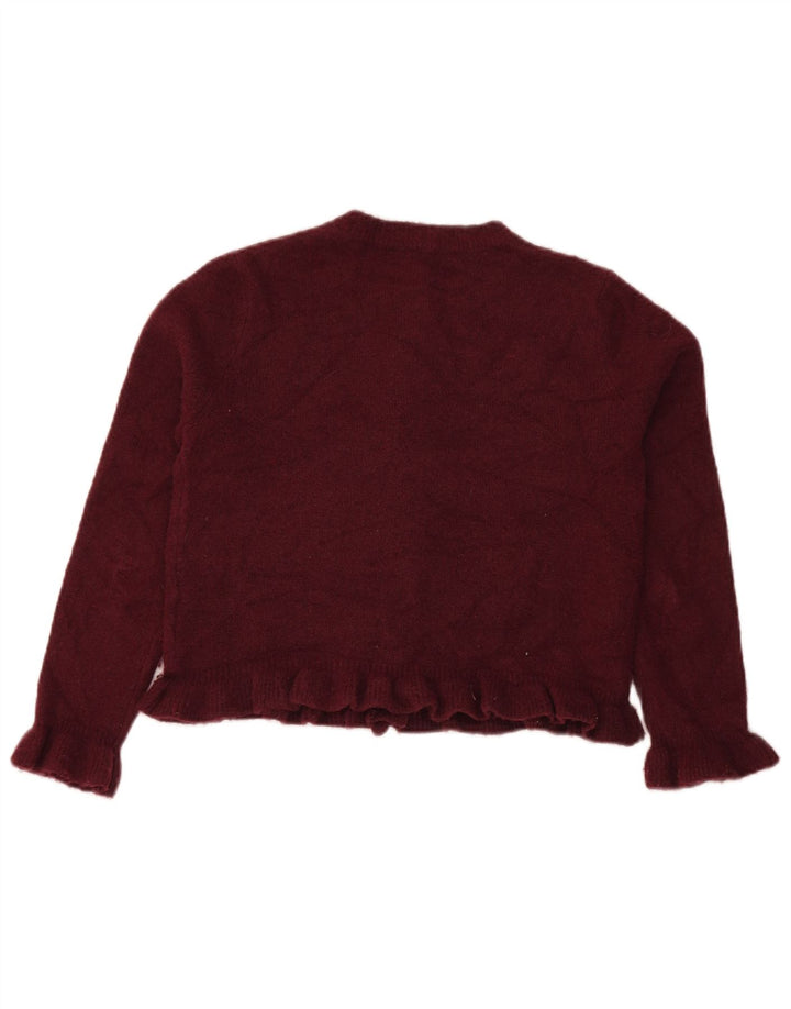 Zara Damen Crop-Oversize-Cardigan-Pullover, Gr. 10, Klein, Kastanienbraun, Polyester