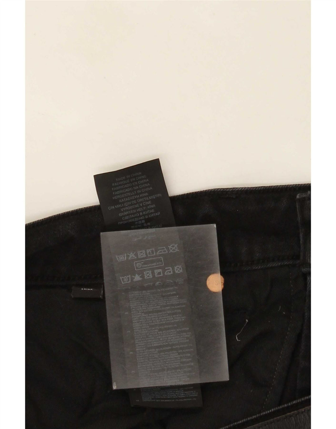 G-Star Herren 3301 Slim Jeans W38 L34 Schwarze Baumwolle