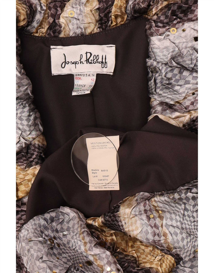 Joseph Ribkoff Damen Blazer Jacke UK 16 Large Mehrfarbig Geometrisch