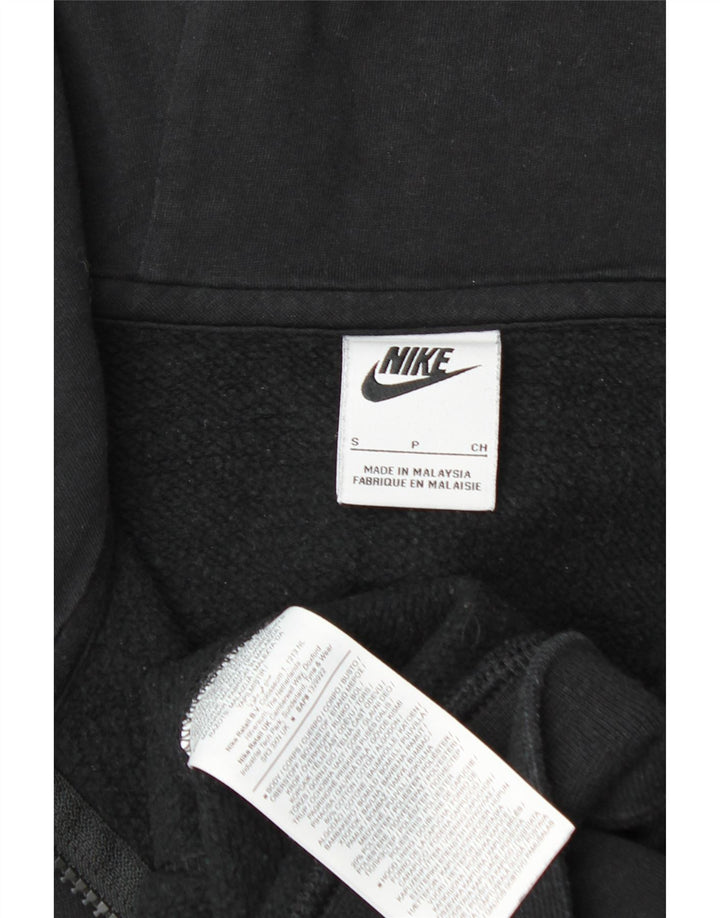 NIKE Herren-Kapuzenpullover mit Reißverschluss, Größe S, Schwarz, Baumwolle