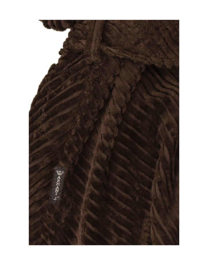 Armani Jeans Damen Cordmantel UK 14 Mittelbraune Baumwolle