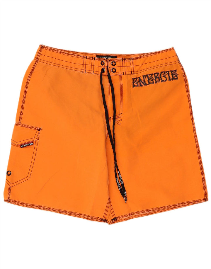 Energie Herren Graphic Cargo Badeshorts Small Orange Polyester Beach