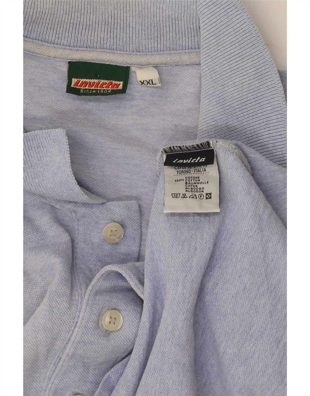 Invicta Herren Poloshirt 2XL Blau Baumwolle