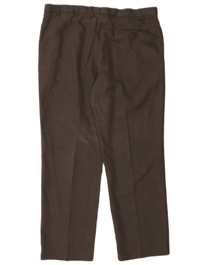 Marks & Spencer Mens Pegged Suit Hose W40 L31 Khaki Polyester
