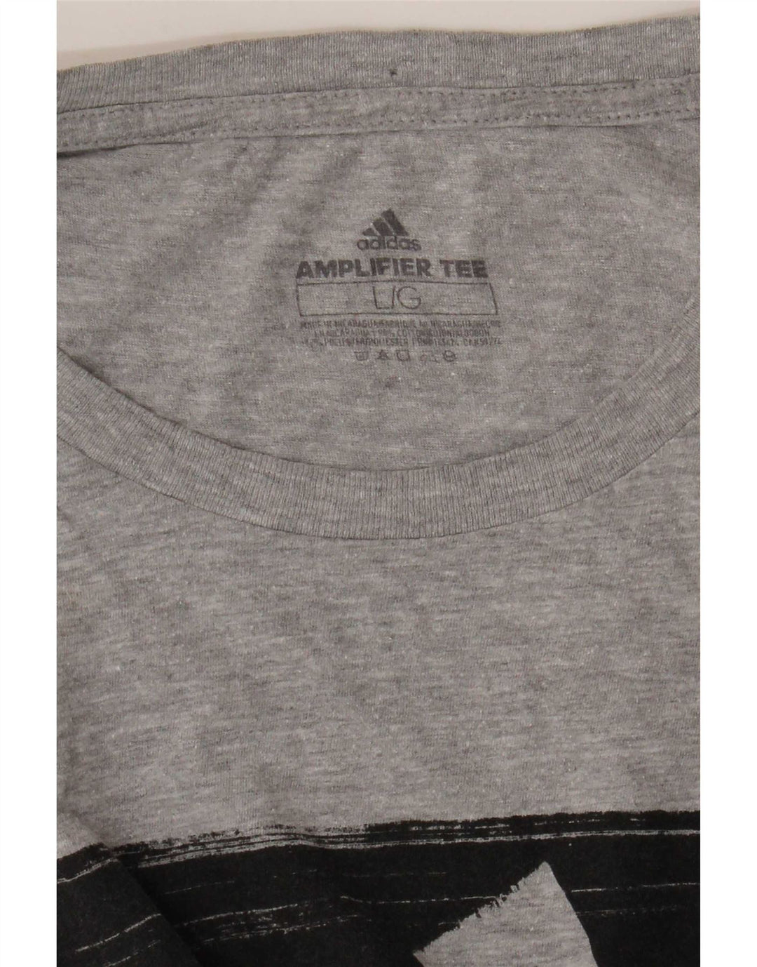 Adidas Herren Grafik T-Shirt Top Large Grau Baumwolle