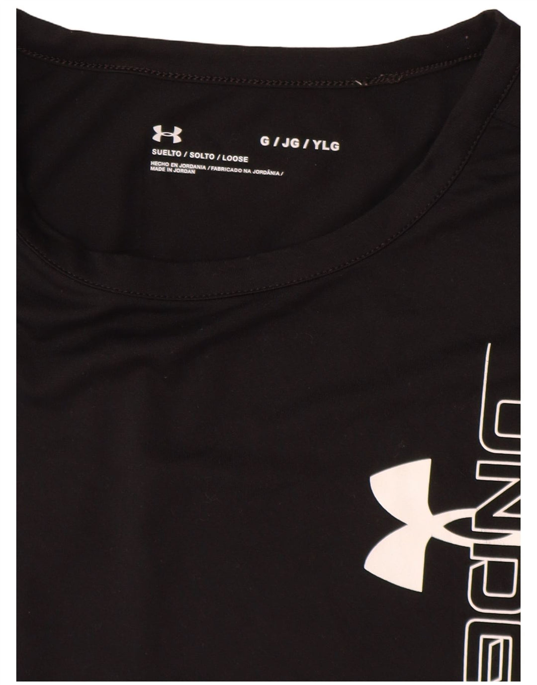 UNDER ARMOUR Jungen lockeres T-Shirt mit Grafik, 11–12 Jahre, Größe L, Schwarz