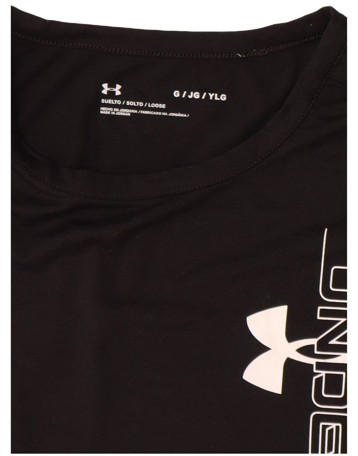 UNDER ARMOUR Jungen lockeres T-Shirt mit Grafik, 11–12 Jahre, Größe L, Schwarz