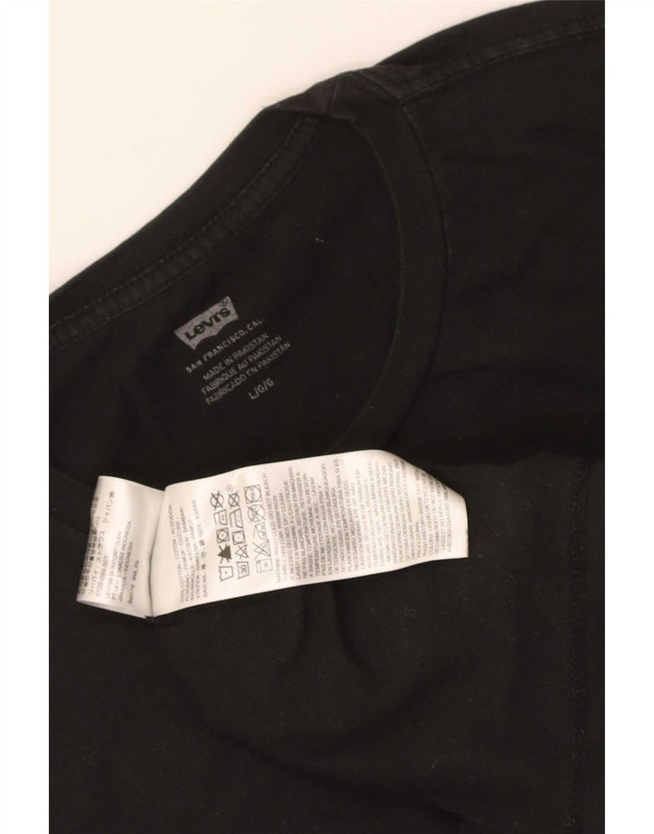Levi's Herren T-Shirt Top Large Schwarz Baumwolle