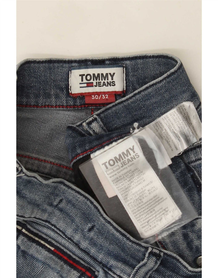 Tommy Hilfiger Herren Slim Jeans W30 L32 Blaue Baumwolle