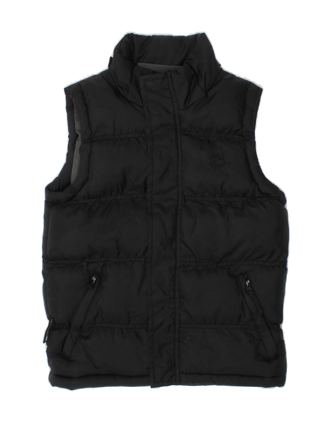 MOUNTAIN WAREHOUSE Boys Padded Gilet 7-8 Years Black Nylon Vintage Mountain Warehouse and Second-Hand Mountain Warehouse from Messina Hembry 