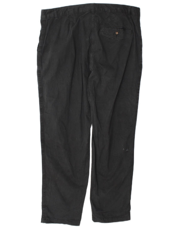 Marks & Spencer Damen Normale Hose UK 16 W38 L29 Schwarze Baumwolle