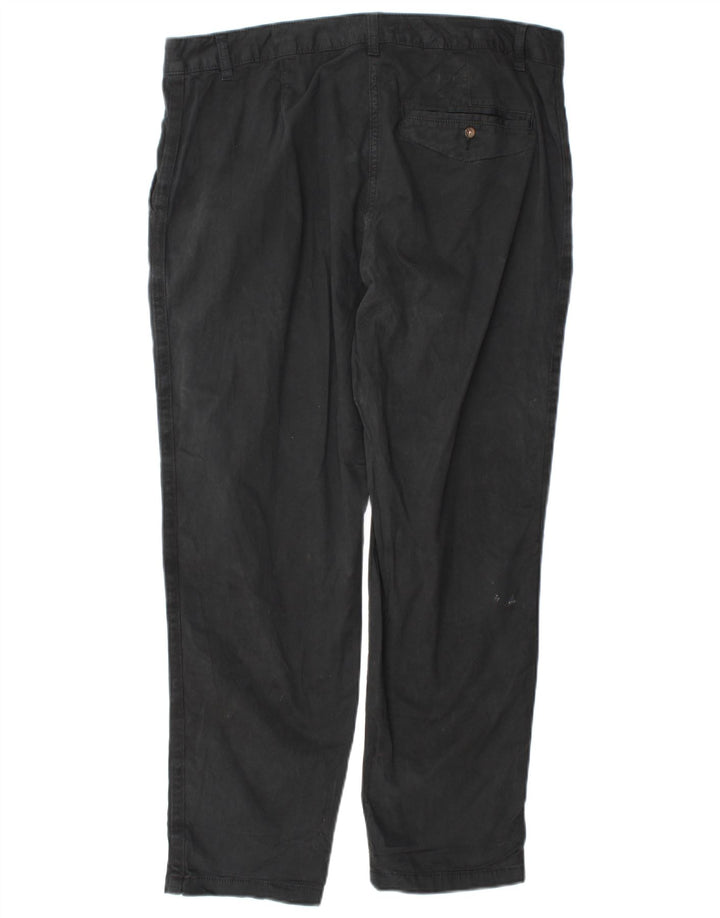 Marks & Spencer Damen Normale Hose UK 16 W38 L29 Schwarze Baumwolle