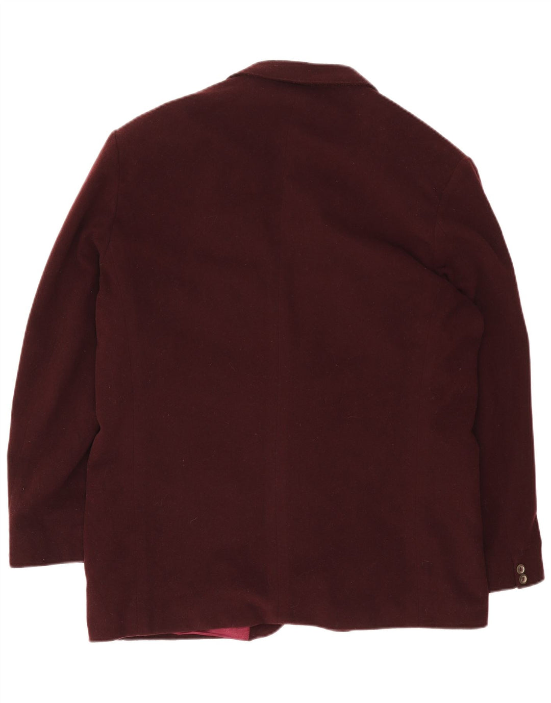Yves Saint Laurent Herren 2-Knopf-Blazerjacke IT 54 2XL Burgunderrote Wolle
