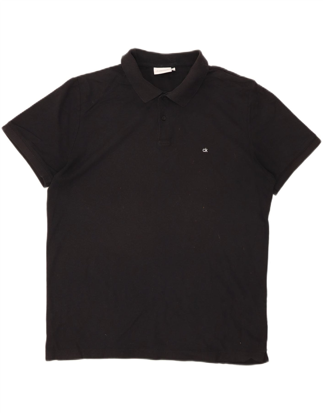 CALVIN KLEIN Herren Poloshirt Große schwarze Baumwolle