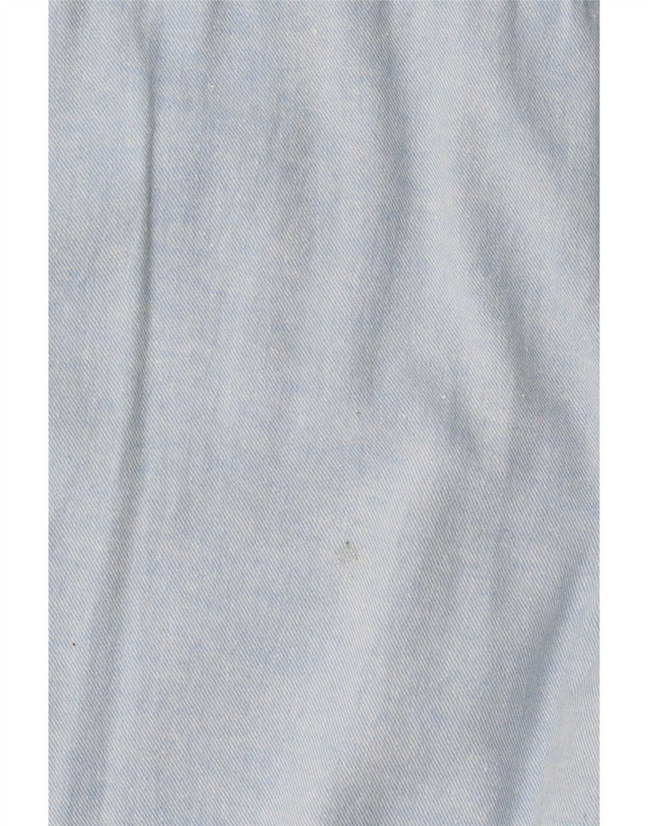 Fat Face Herren-Flanellhemd, groß, blaues Leinen