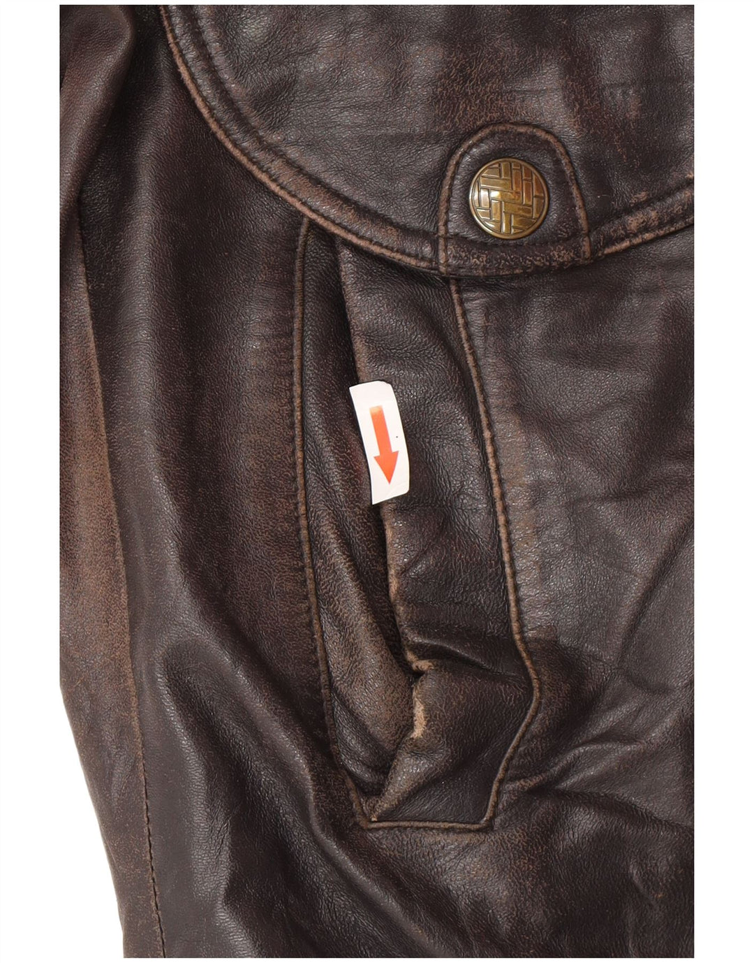 Vintage Herren Lederjacke UK 44 2XL Schwarzes Leder