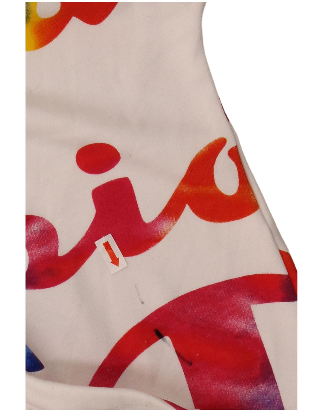 CHAMPION Womens Oversized Crop Graphic Sweatshirt Pullover UK 6 XS Weiß