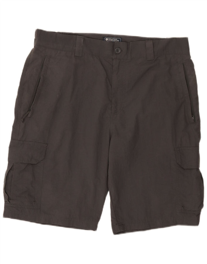 Mountain Warehouse Herren-Cargoshorts, W36, Größe L, Grau, Polyamid