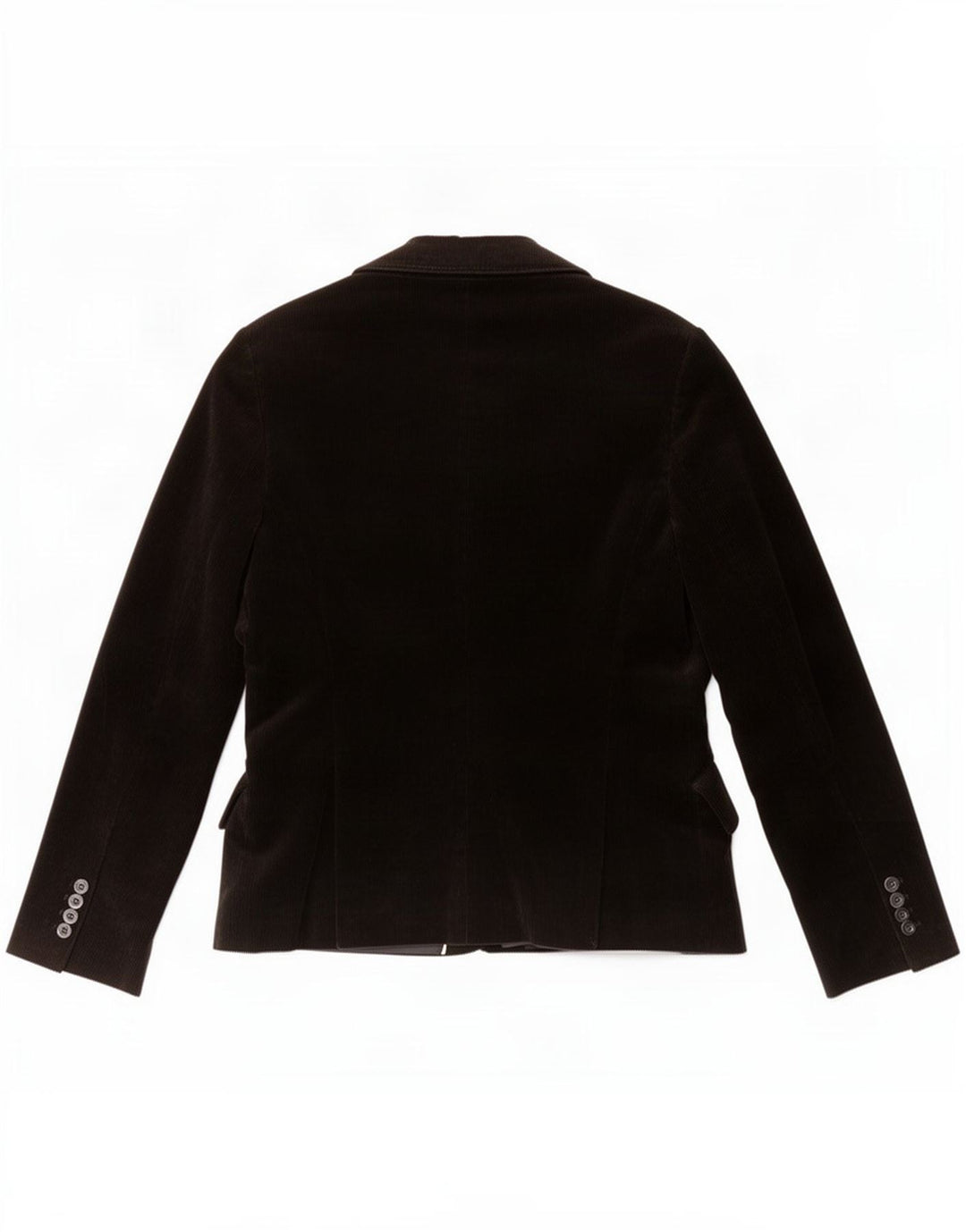 Zara Damen 2-Knopf-Blazer aus Cord, EU 42, große schwarze Baumwolle
