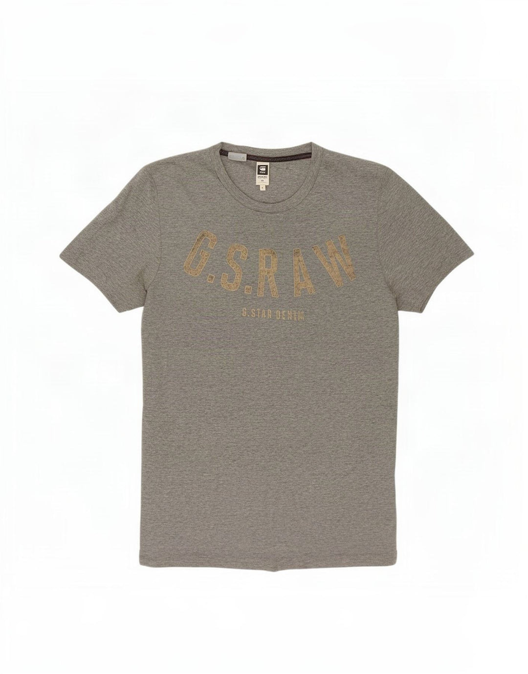 G-Star Damen Grafik-T-Shirt-Oberteil UK 12 Mittelgraue Baumwolle