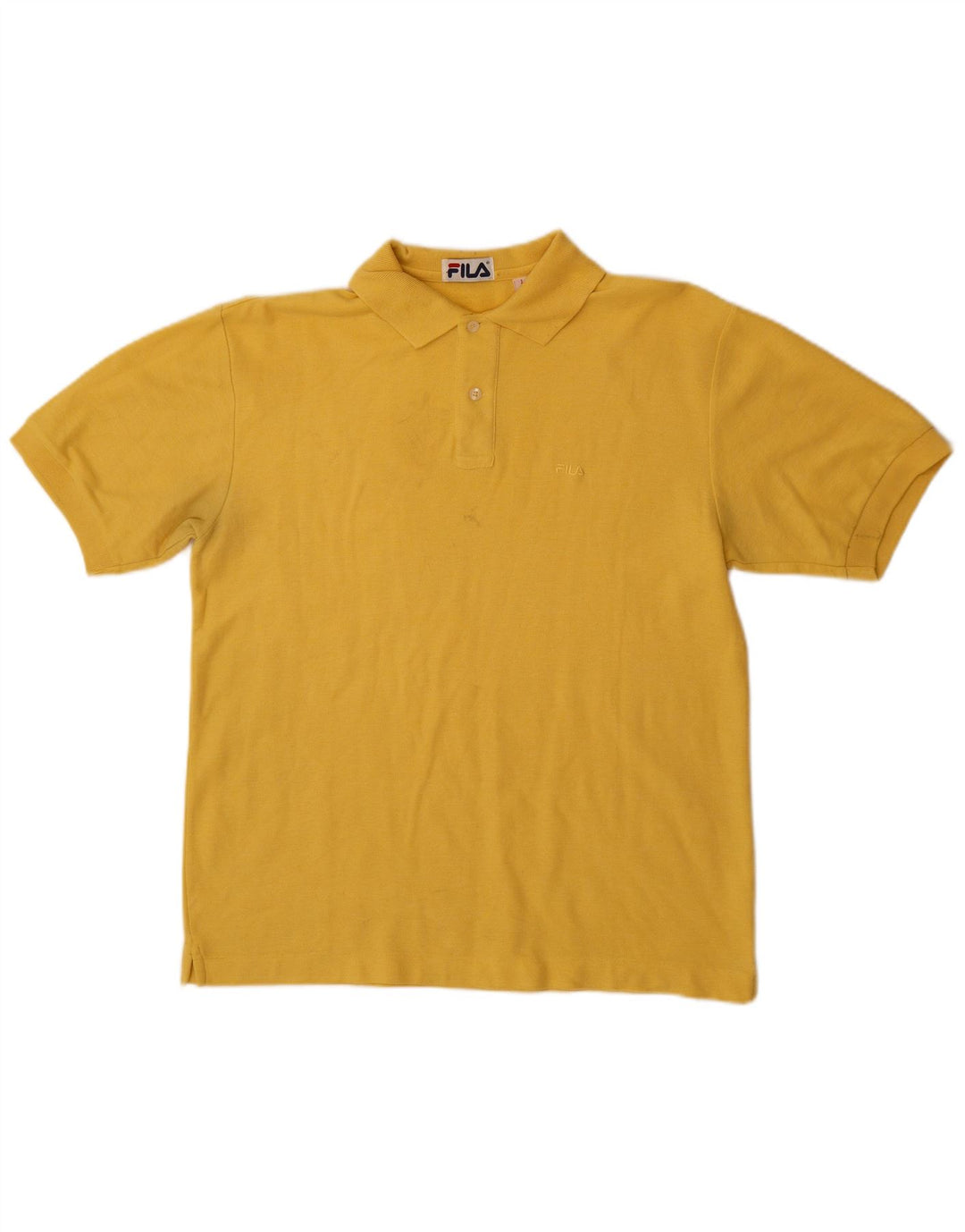 Fila Herren Poloshirt IT 48 Mittelgelbe Baumwolle