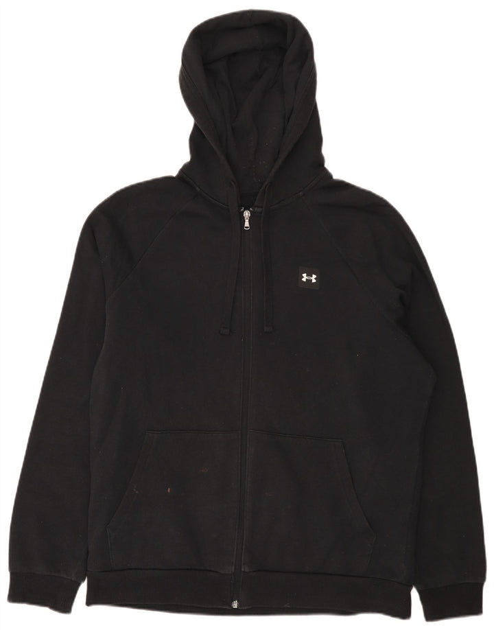 Under Armour Herren Cold Gear Zip Hoodie Pullover Mittelschwarze Baumwolle
