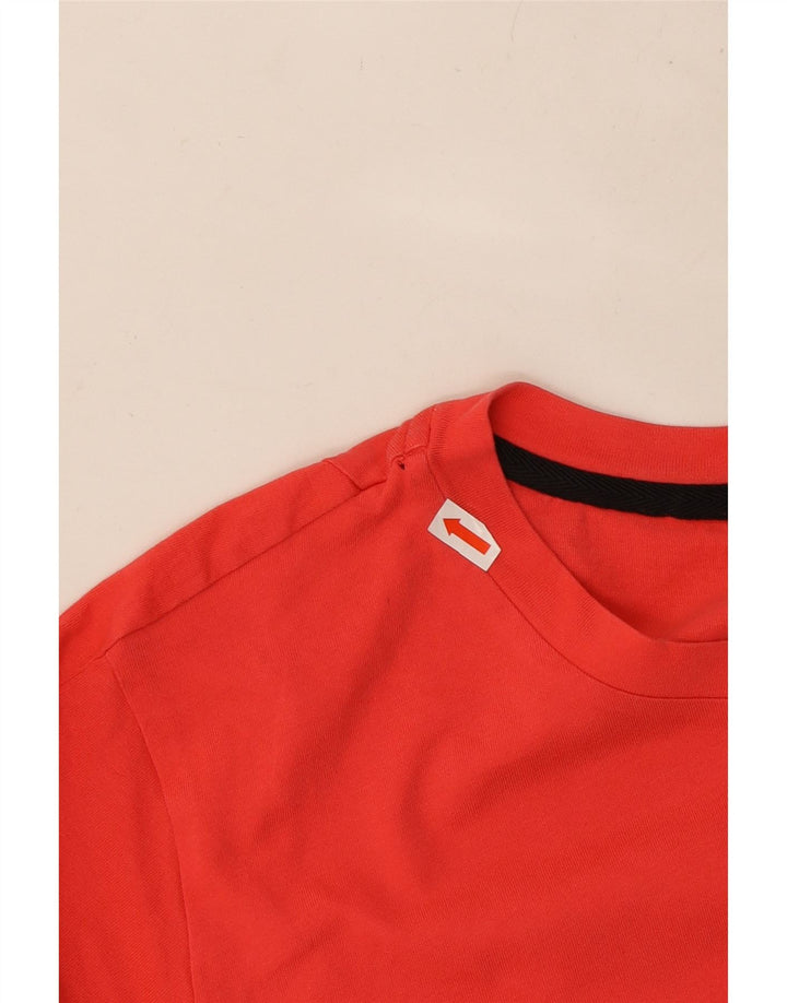 ADIDAS Damen Grafik T-Shirt Top UK 14 Mittelrot