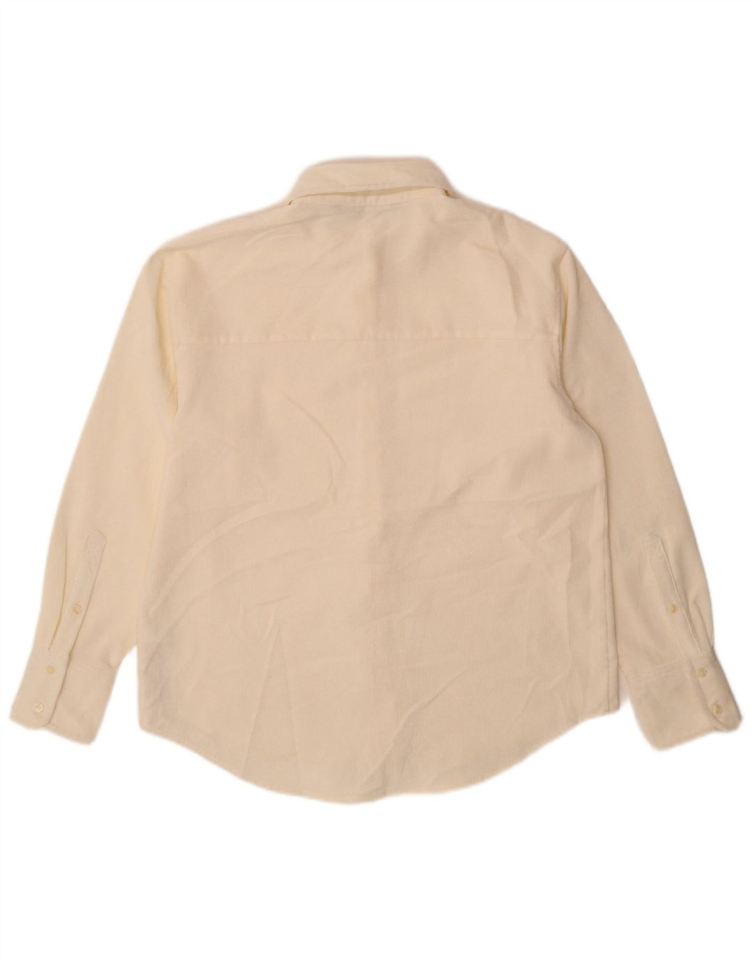 Zara Damen-Overshirt, übergroßes Hemd, UK 10, Größe S, cremefarbenes Polyester