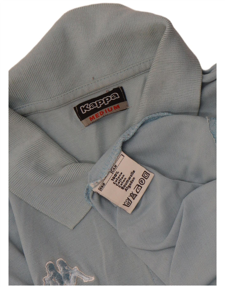 Kappa Damen Poloshirt UK 12 Mittelblaue Baumwolle